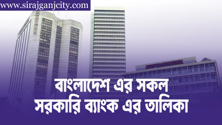 বাংলাদেশ এর সকল সরকারি ব্যাংক এর তালিকা